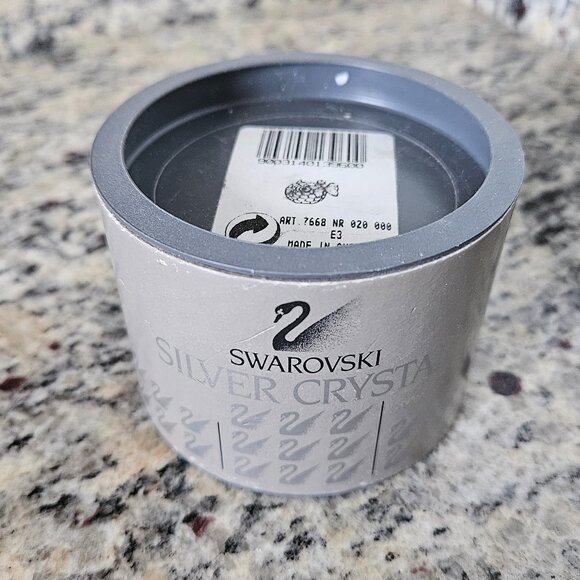 SWAROVSKI CRYSTAL PUFFER BLOWFISH GOLDFISH FIGURINE & MIRROR ORIGINAL BOX - Picture 12 of 15